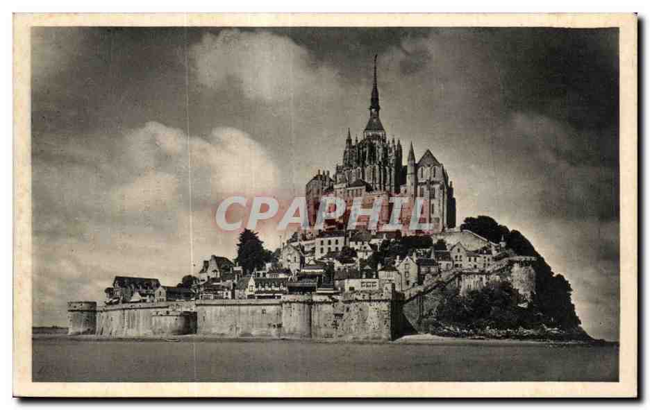Mont Saint-Michel — Vue générale - Face Est — Serv. Commercial Monument Historiques, Gd Palais, Av. Alexandre-III, Paris