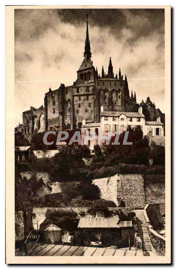 Le Mont-Saint-Michel — L'Abbaye vue des Remparts — Les Éditions d'Art YV 3R, Paris