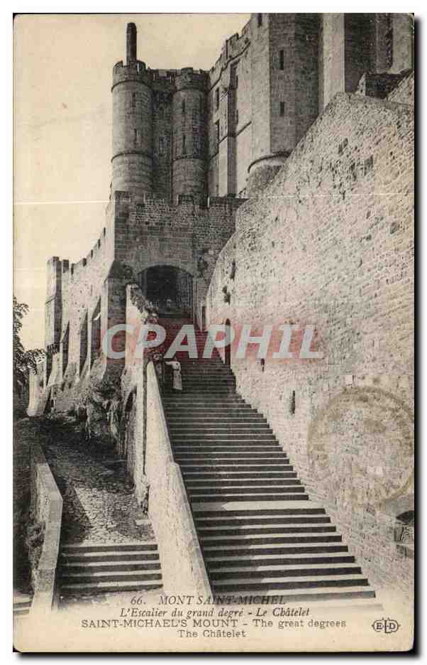 Mont Saint-Michel — L'Escalier du grand degré — Éditeur E.P.D. n°66
