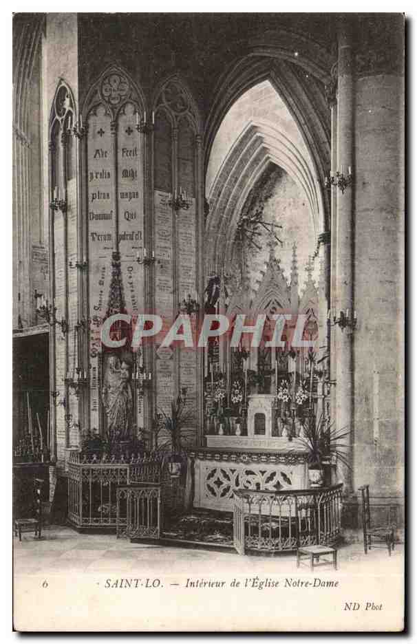 CPA Interieur de l eglise notre dame Saint Lo 