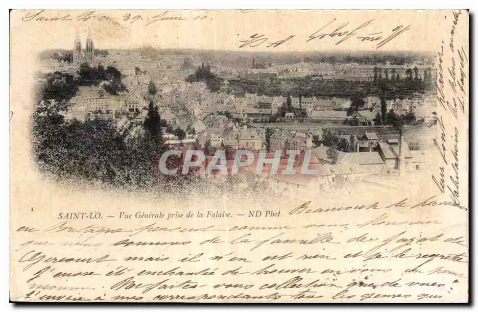 Saint-Lô — Vue Générale prise de la Falaise — ND Phot