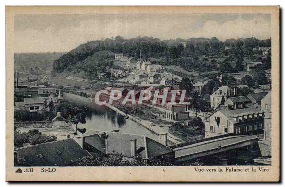 CPA St Lo Vue vers Falaise et la Vire