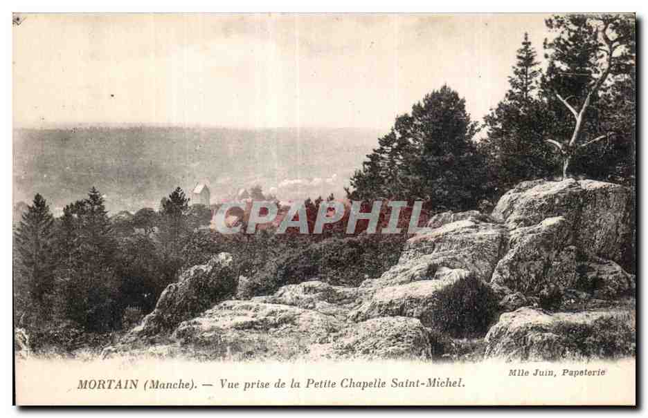 Mortain (Manche) — Vue prise de la Petite Chapelle Saint-Michel — Mlle Juin, Papeterie