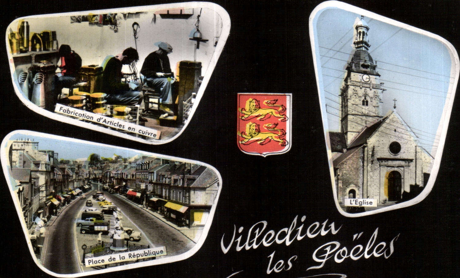 Villedieu-les-Poêles — Fabrication d'Articles en cuivre, L'Église, Place de la République — C. des Arts Photomacopou, Paris