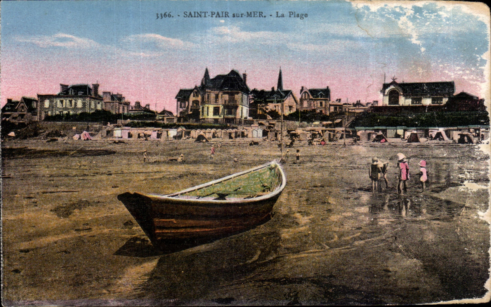 Saint-Pair-sur-Mer — La Plage — Éditeur Laurent-Néret, n° 3366 - Anverso