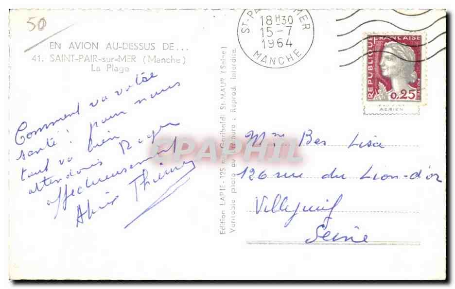 Saint-Pair-sur-Mer — plage animée — Édition LAPIE, n°50 — Reverso