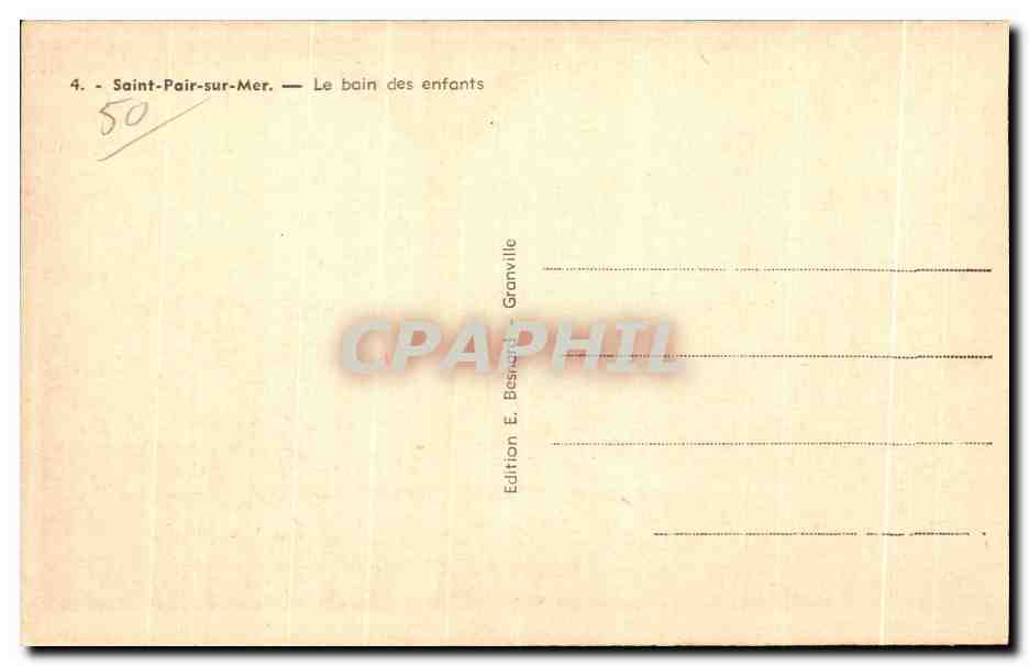 CPA Saint pair sur mer Le bain des enfants — Rückseite