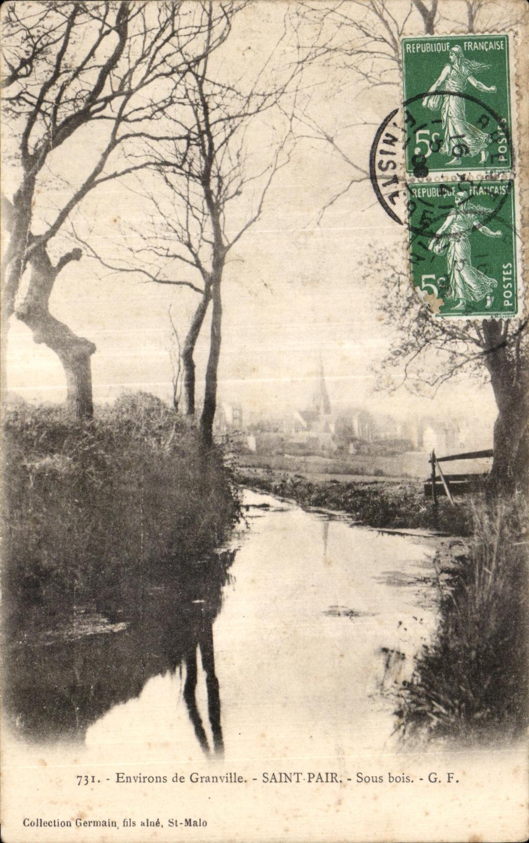 CPA Environs de granville saint pair sous bois 