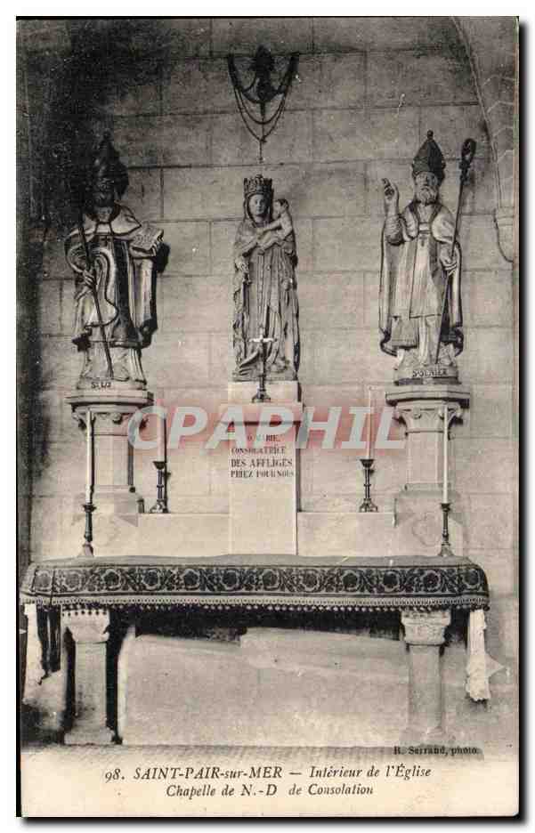 SAINT-PAIR-sur-MER — Intérieur de l'Église — Chapelle de N.-D. de Consolation — H. Seirrand, photo