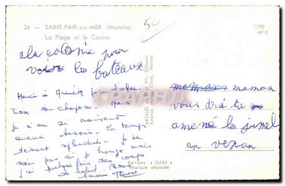 Saint-Pair-sur-Mer — La Plage et le Casino — Éditions Gaby — Reverso