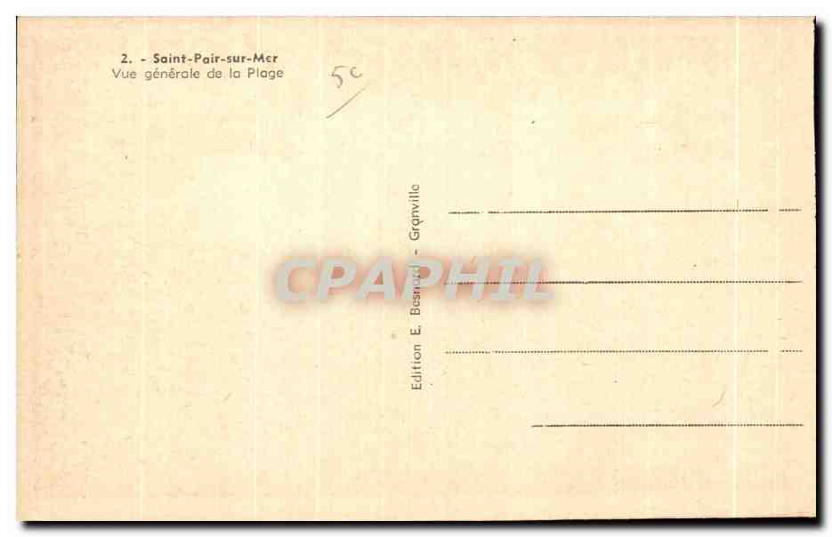 Saint-Pair-sur-Mer — Vue générale de la plage — Édition E. Beaunard - Granville — Reverso
