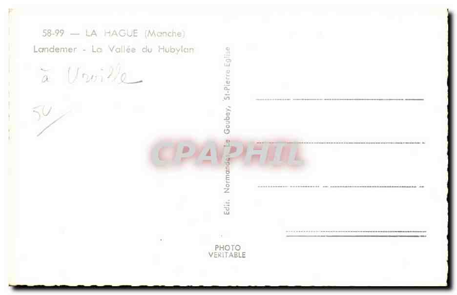 La Vallée du Hubylan — Landemer — Église — Éditeur St-Pierre Goubey — Verso