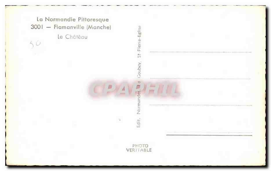 CPA Flamanville Le Chateau — Verso