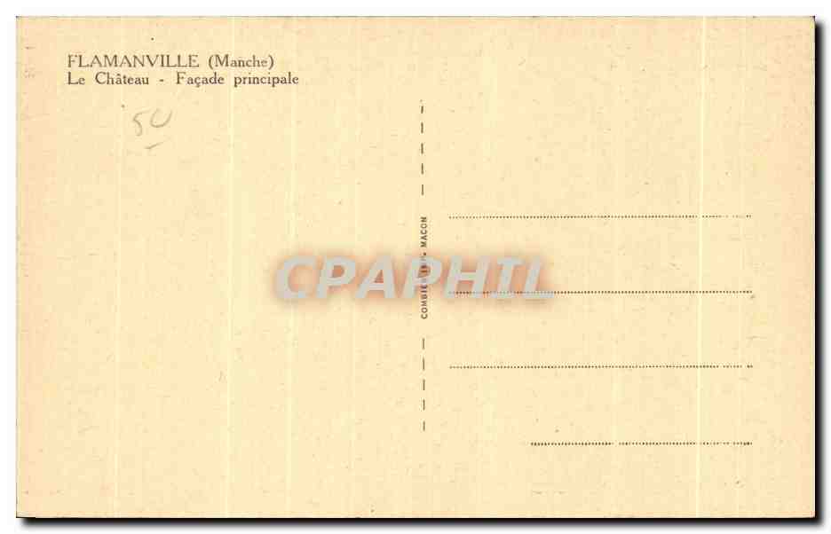 CPA Flamanville Le Chateau Facade principale — Rückseite