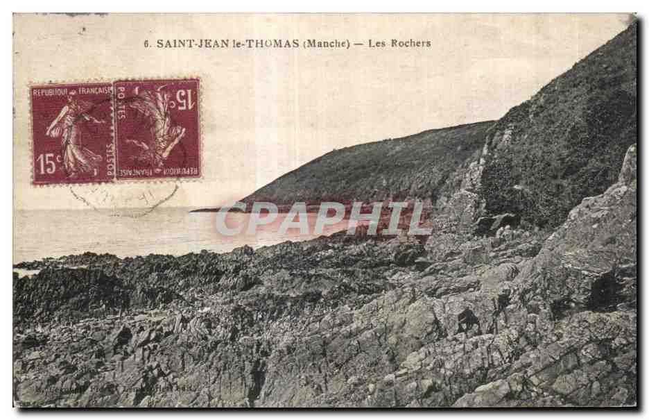 Saint-Jean-le-Thomas (Manche) — Les Rochers — Éditeur : C. L. B. n°6