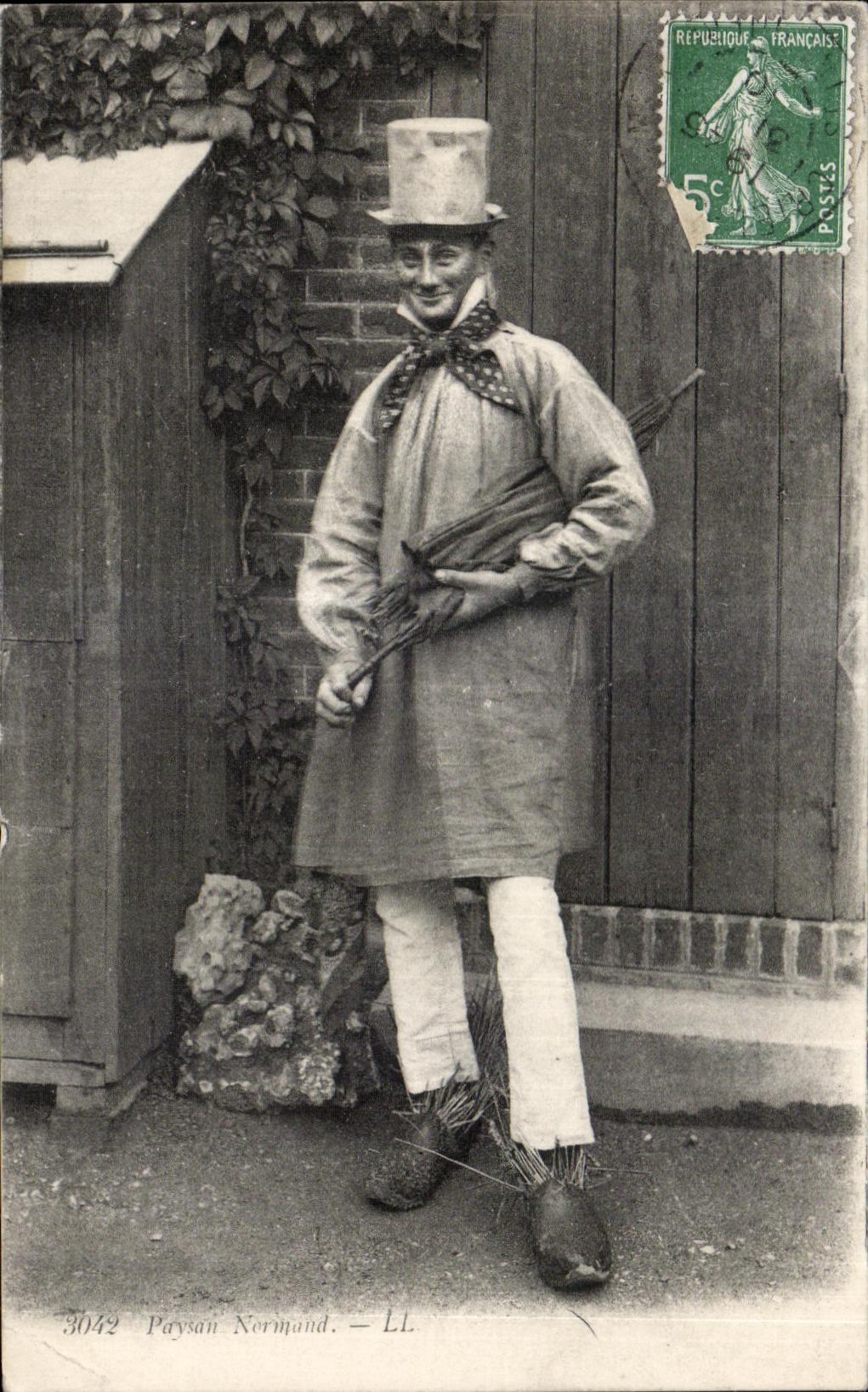 CPA Paysan normand Folklore Costume