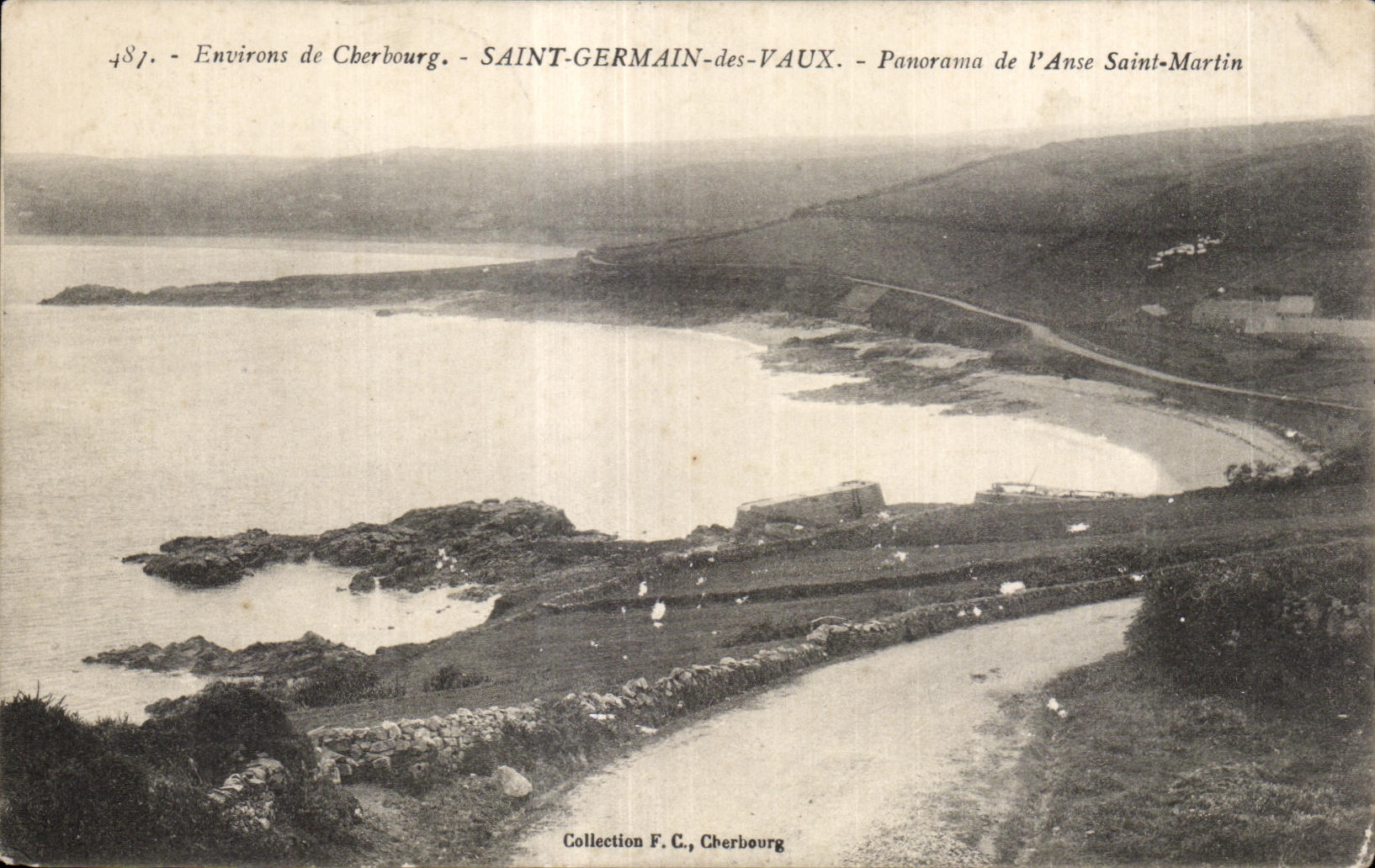 Saint-Germain-des-Vaux — Panorama de l'Anse Saint-Martin — Collection F. C., Cherbourg