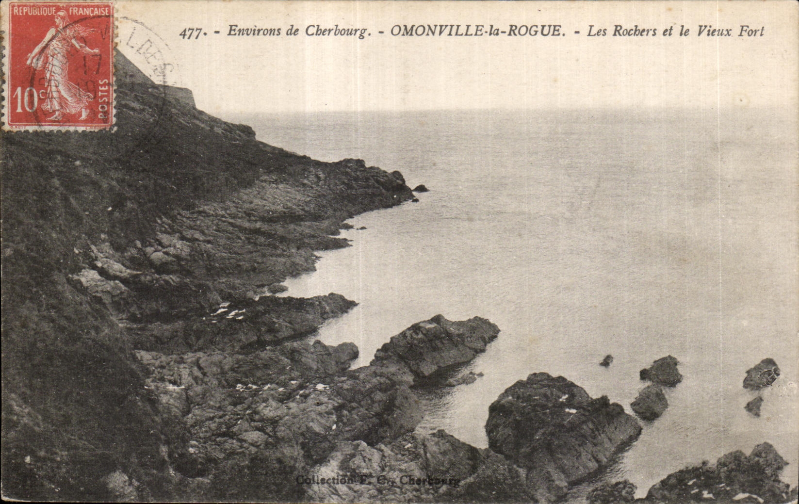 Environ de Cherbourg - OMONVILLE-la-ROGUE - Les Rochers et le Vieux Fort - Collection E. Co. Cherbourg