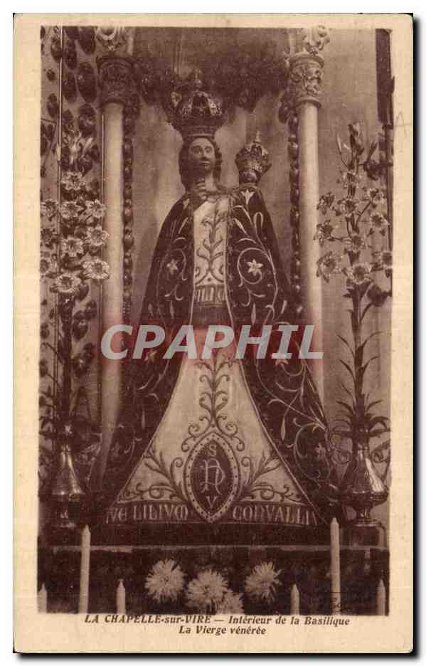 CPA La chapelle sur vire interieur de la basilique la vierge veneree
