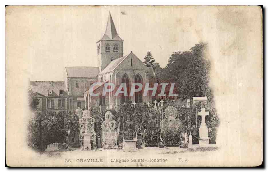 Graville — L'Église Sainte-Honorine — E.j.