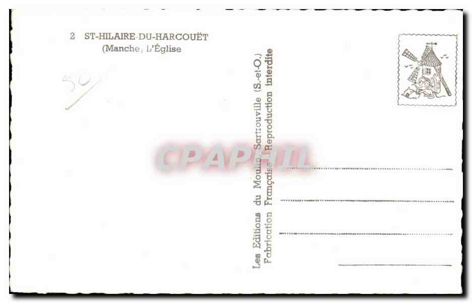St-Hilaire-du-Harcouët — L'Église — Éditions du Moulin Sartrouville — Verso