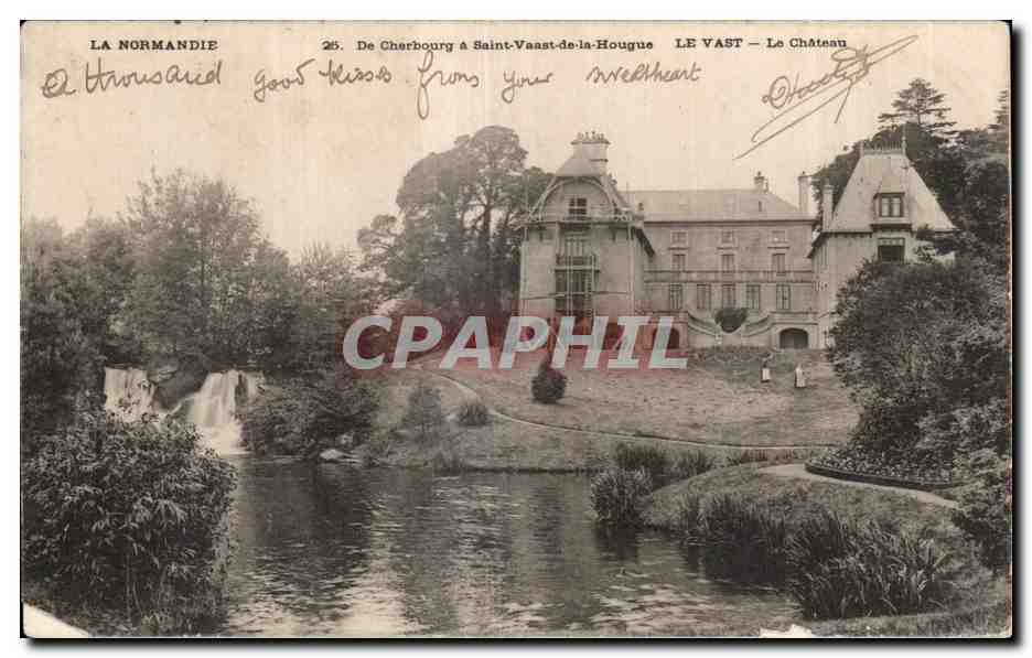 CPA la normandie De cherbourg a saint vast dela hougue le vast le chateau