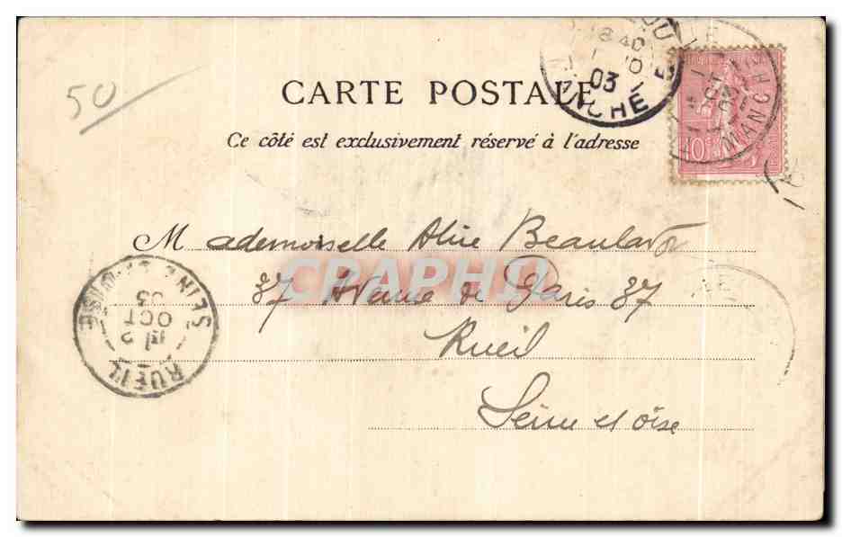 CPA la normandie De cherbourg a saint vast dela hougue le vast le chateau — Verso