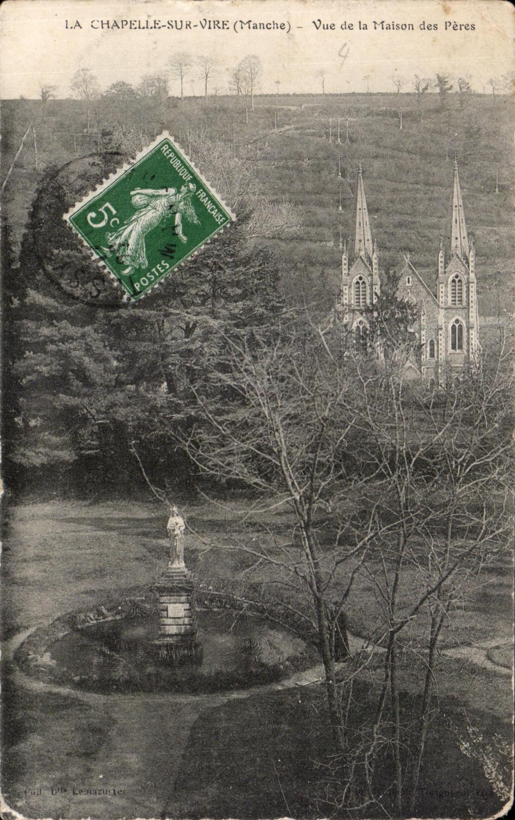 CPA La Chapelle Sur Vire Manche Vue de la Maison des Peres