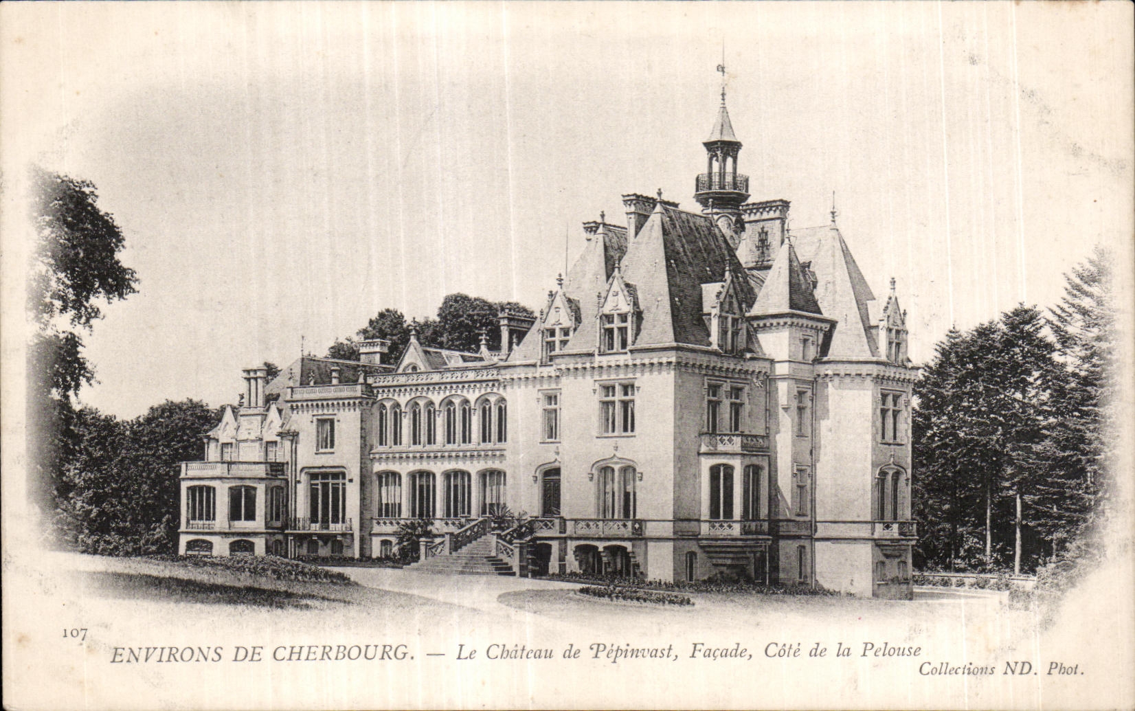 CPA Environs de Cherbourg le Chateau de Pepinvast Cote de la Pelouse 