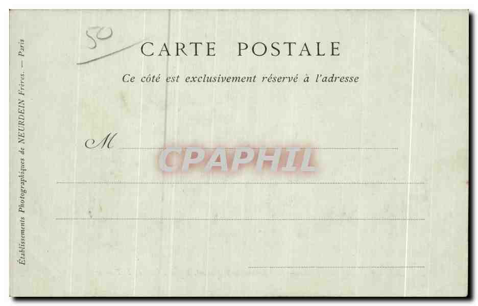 CPA Environs de Cherbourg le Chateau de Pepinvast Cote de la Pelouse  — Rückseite