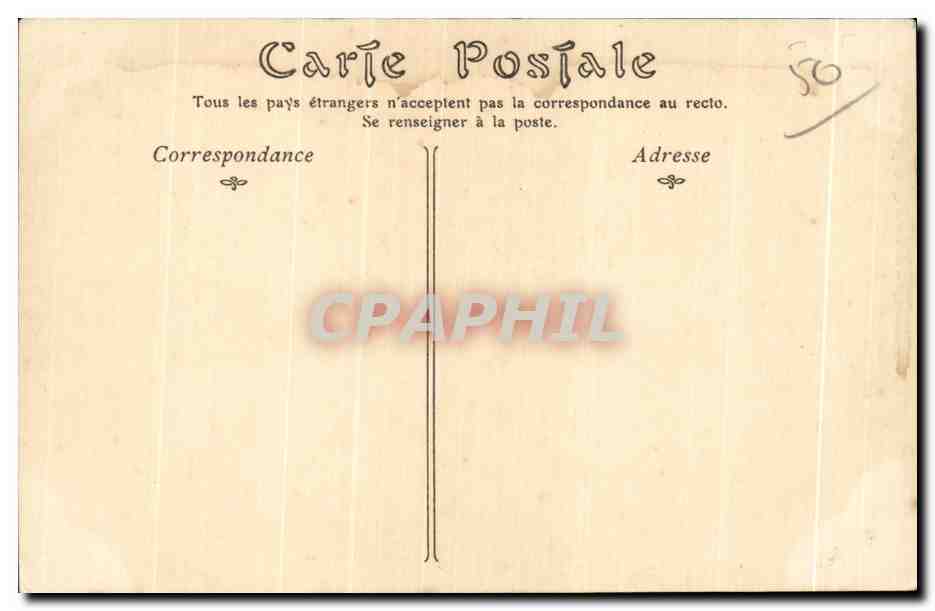 CPA La Haye du Puits Interieur de l Eglise — Rückseite