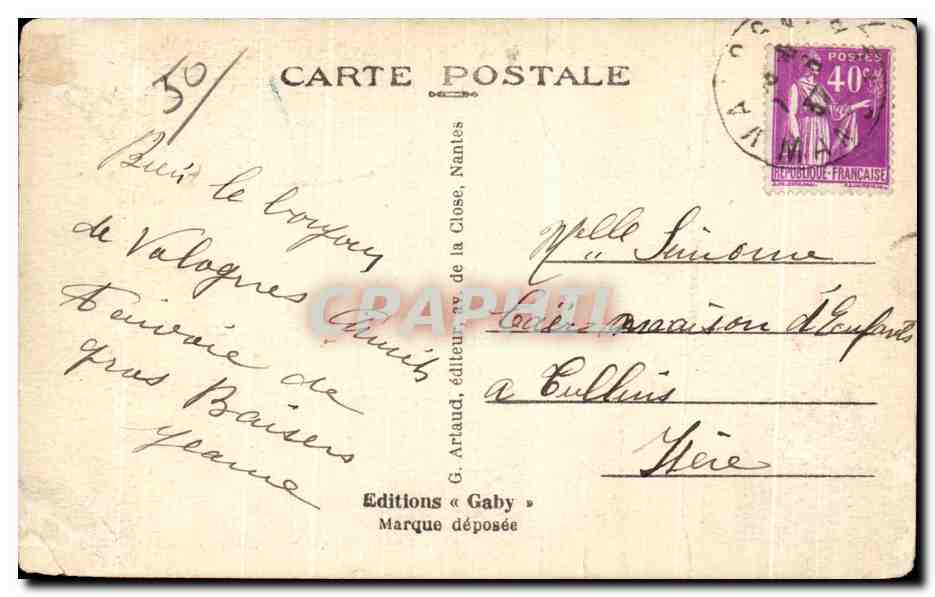CPA Valognes Manche le Palais de Justice — Rückseite