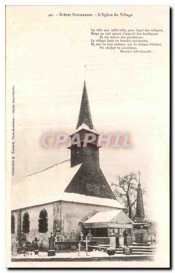 L'Église du Village — Scènes Normandes — Collection A. Bénard, cliché Bourgauthe