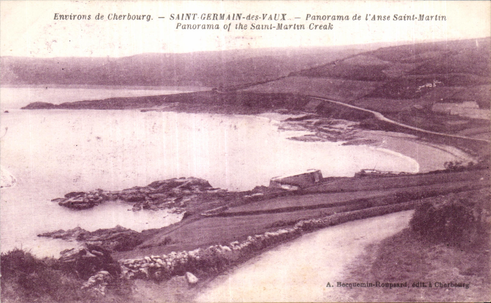 CPA Environs de Cherbourg Saint Germain des Vaux Panorama de I Anse Saint Martin Panorama of the Saint Martin Creak