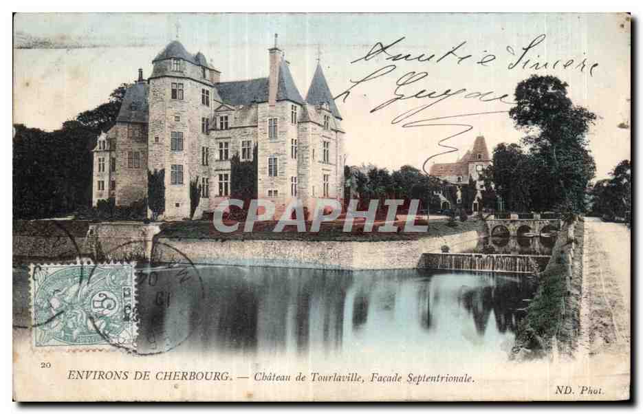 Environs de Cherbourg — Château de Tourlaville, Façade Septentrionale — ND. Phot.
