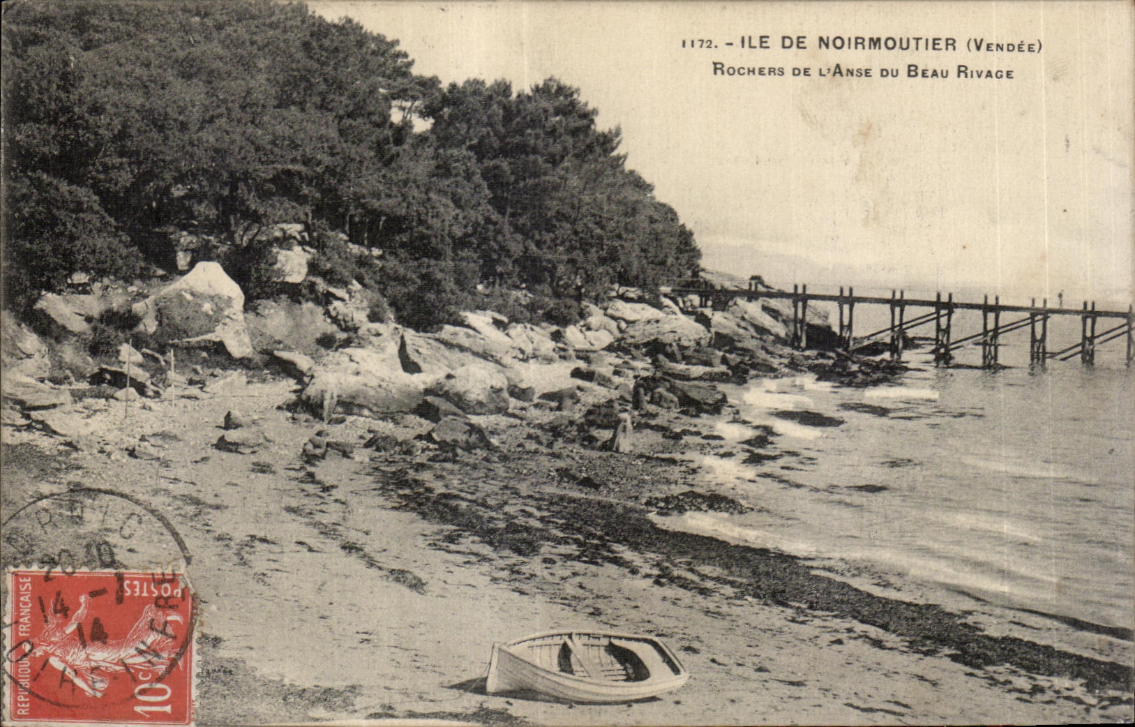 CPA Noirmoutier (Vendes) Rochers De L Anse Du Beau Rivage