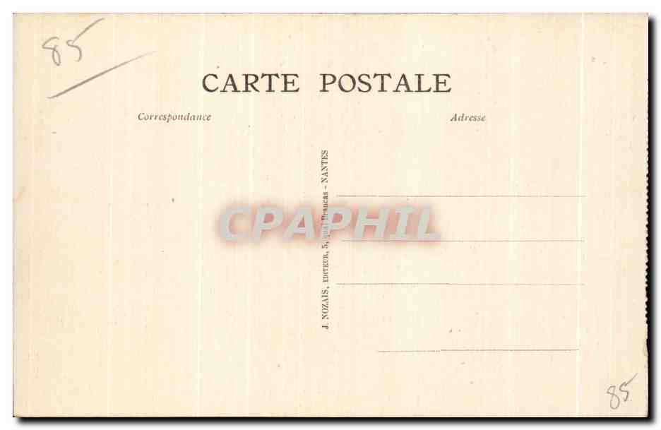 CPA Noirmoutier Hotel beau rivage bois de la chaize — Back
