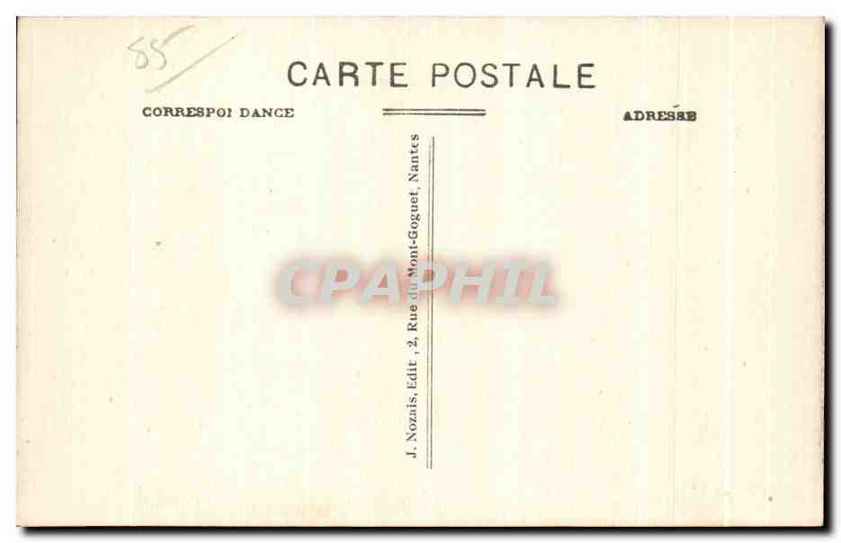 CPA Noirmoutier La pointe et le rocher du cob due de la tour charrier — Rückseite