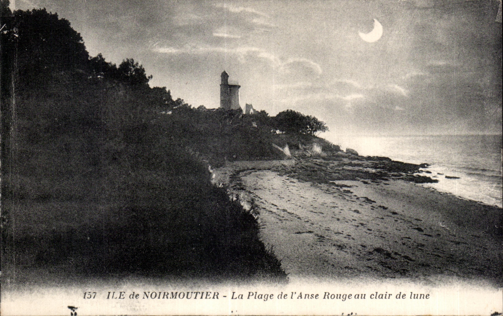 Ile de Noirmoutier - La Plage de l'Anse Rouge au clair de lune