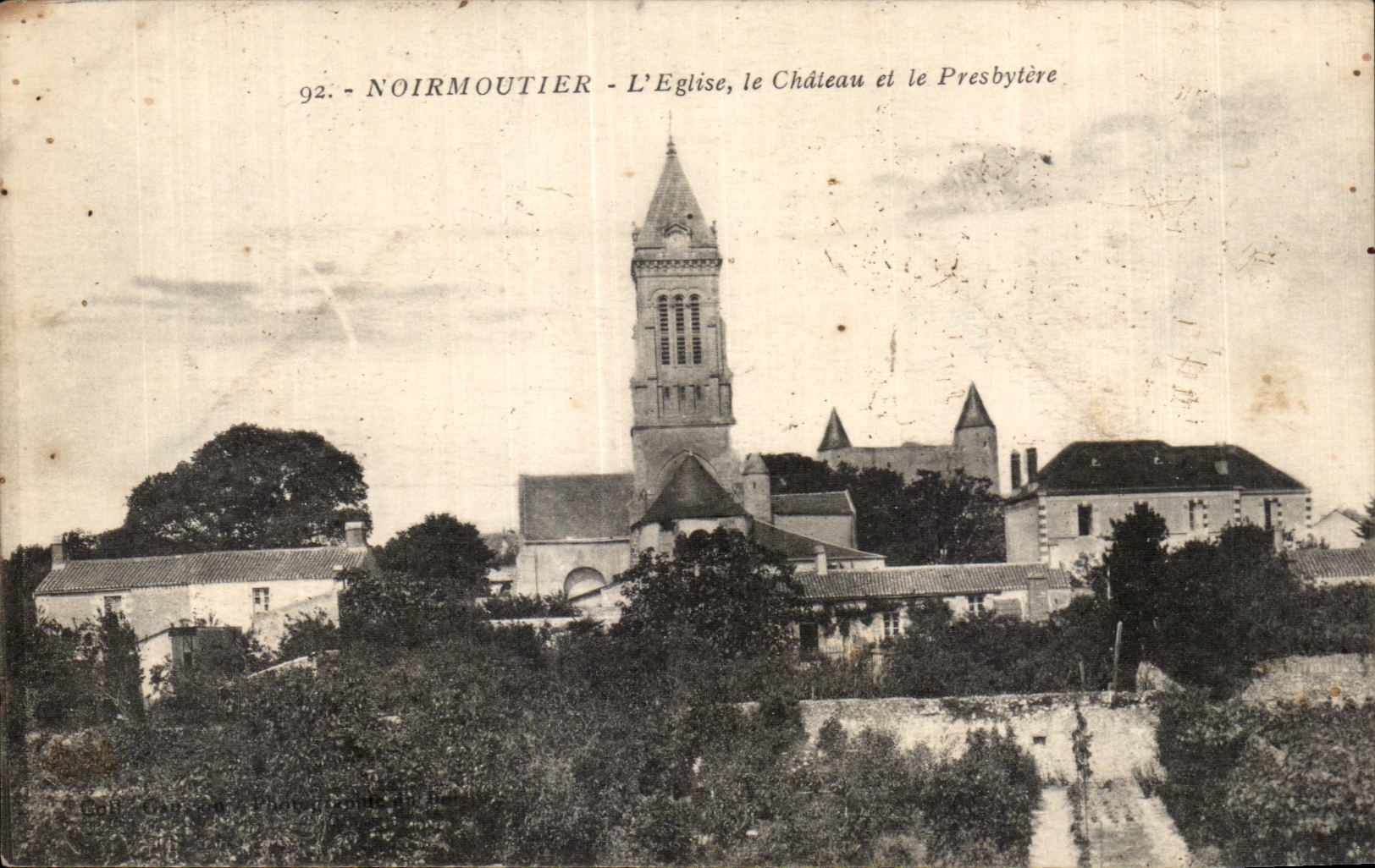 Noirmoutier - L'Église, le Château et le Presbytère