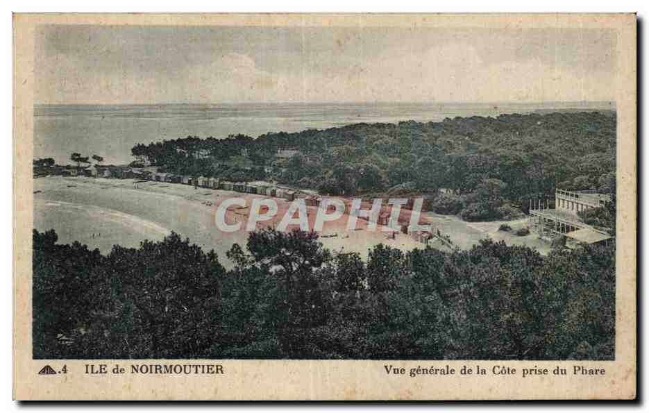 CPA Noirmoutier ILe de vue generale de la Cote prise du Phare