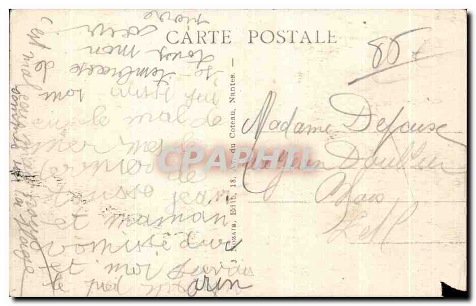 CPA Noirmoutier Eglise dt Philibert Crypte du XIe — Verso