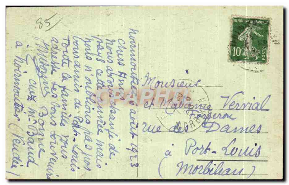 CPA Noirmoutier Plage Bois de la Chaize — Verso