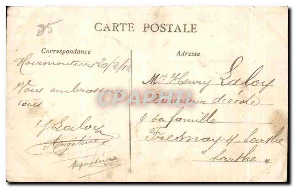 CPA Noirmoutier La Rade Vue du Bois de la Cbaize — Verso
