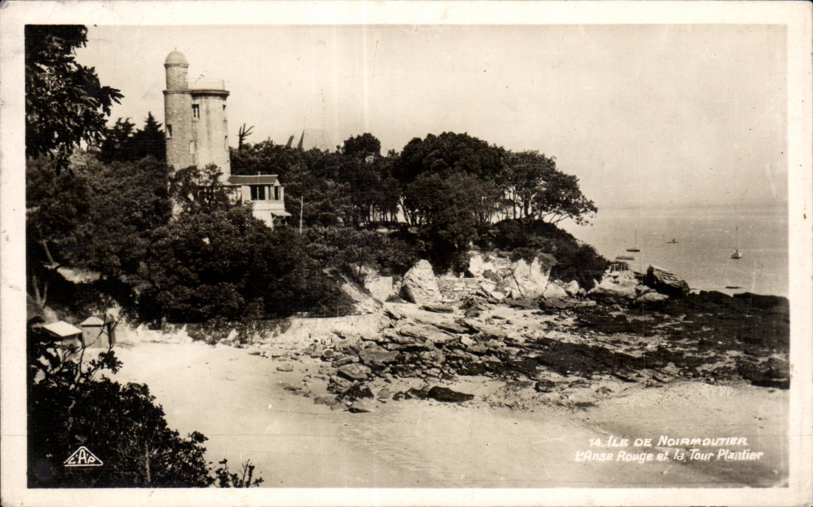 Île de Noirmoutier — L'Anse Rouge et la Tour Plantier — éditeur A.P. n°14