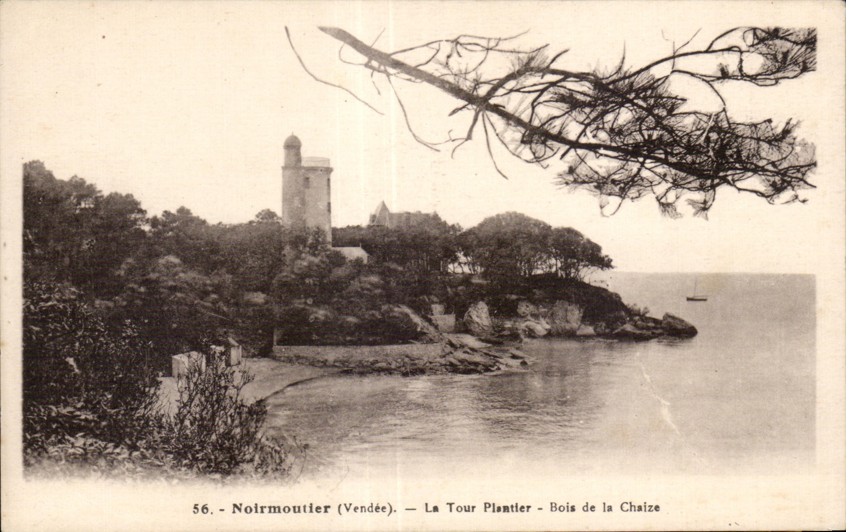 Noirmoutier (Vendée) — View of La Tour Plantier - Bois de la Chaize — J. Nozais, publisher, 18, avenue du Coteau - Nantes