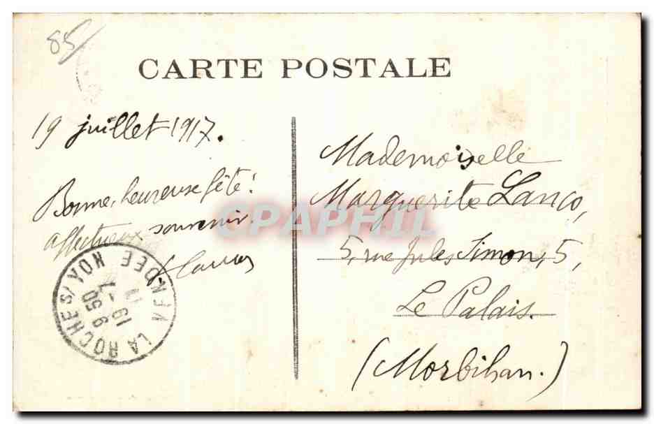 La Roche-sur-Yon — La Place d'Armes — Phototype VASSELLIER, Nantes — Back