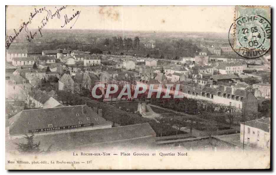 La Roches-sur-Yon — Place Gouviaon et Quartier Nord — Mono Millieu, phot.-édit., La Roches-sur-Yon — 137