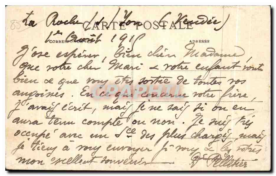 CPA La Roche sur Yon (Vendee) La Place d Armes — Back