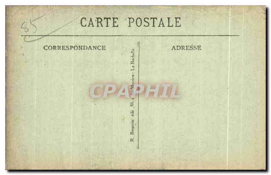 CPA La Roche sur Yon (Vendee) Chapelle de Chavagne — Rückseite